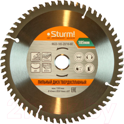 Пильный диск Sturm! 9023-185-20/16-60