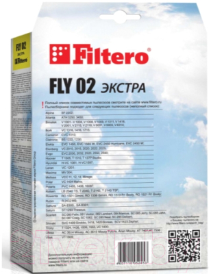 Комплект пылесборников для пылесоса Filtero Экстра FLY 02 (4шт)