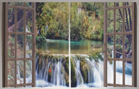 Шторы JoyArty Окно на водопаде / pox_16505 (145x180) - 