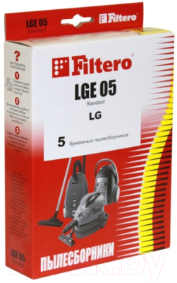 Комплект пылесборников для пылесоса Filtero Standard LGE 05 (5шт)