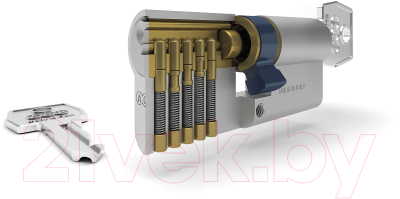 Цилиндровый механизм замка AGB C60306.25.25 600 ключ-ключ (никель)