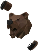Объемная модель Paperraz Медведь Михалыч / PP-1MED-BRW - 