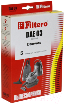 Комплект пылесборников для пылесоса Filtero Standard DAE 03 (5шт)