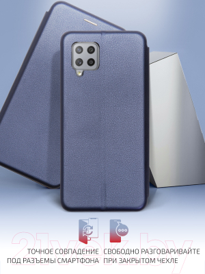 Чехол-книжка Volare Rosso Needson Prime для Samsung Galaxy A42 (синий)