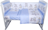 Комплект постельный для малышей Bambola Мишка / 490 (голубой) - 