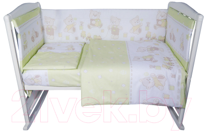 Комплект постельный для малышей Bambola Мишка / 490 (зеленый)