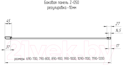Изображение товара Душевая стенка RGW 352205100-14