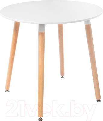 Обеденный стол Mio Tesoro ST-025 (80x74, белый/дерево)