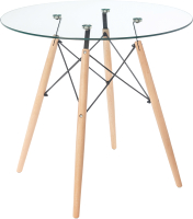 Обеденный стол Mio Tesoro ST-011 (80x72, стекло/дерево) - 