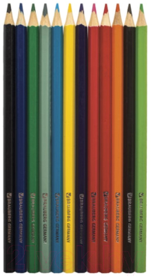 Набор цветных карандашей Brauberg Star Patrol / 180543 (12цв)