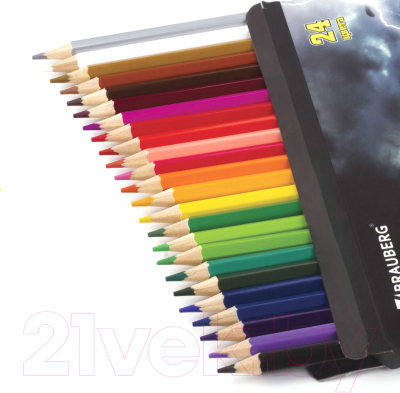 Набор цветных карандашей Brauberg InstaRacing / 180559 (24цв)