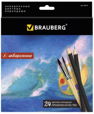 Набор акварельных карандашей Brauberg Artist Line / 180570 (24цв)