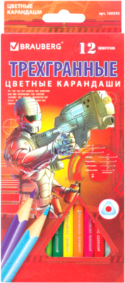

Набор цветных карандашей Brauberg, Ассорти, Star Patrol / 180595