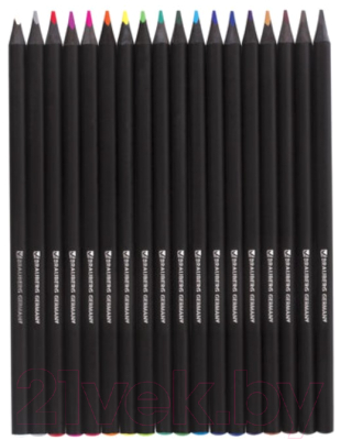 Набор цветных карандашей Brauberg Black Jack / 180597 (18цв)
