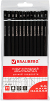 Набор простых карандашей Brauberg Touch Line / 180652 (12шт) - 