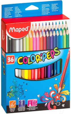 Набор цветных карандашей Maped Color Peps / 832017 (36шт)