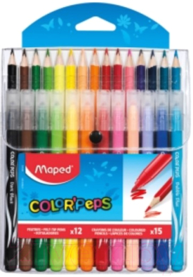 Набор цветных карандашей Maped С фломастерами Jungle / 897412