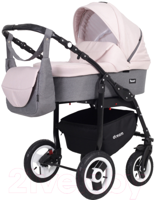 Детская универсальная коляска Rant Dream 2 в 1 (03, серый/розовый)