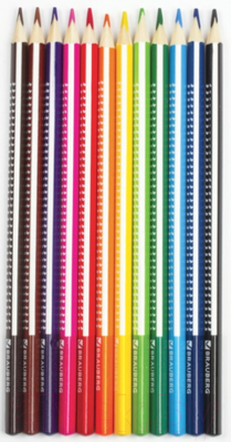 Набор цветных карандашей Brauberg Бабочки / 181285 (12цв)