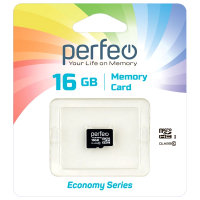 Карта памяти Perfeo MicroSDHC 16GB (Class 10) PF16GMCSH10ES - 