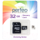 Карта памяти Perfeo MicroSDHC 32GB (Class 10) + адаптер / PF32GMCSH10AES - 