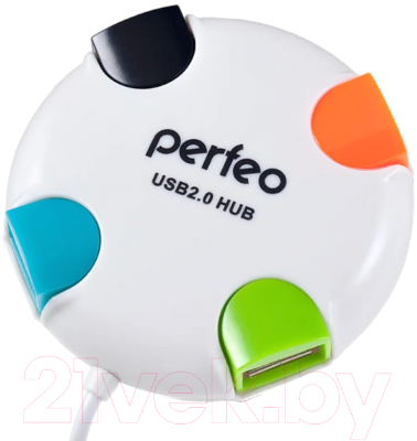 USB-хаб Perfeo 4 Port PF-VI-H020 / PF-4284 (белый)