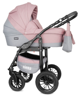 Детская универсальная коляска Rant Siena 2 в 1 (07, серый/розовый) - 
