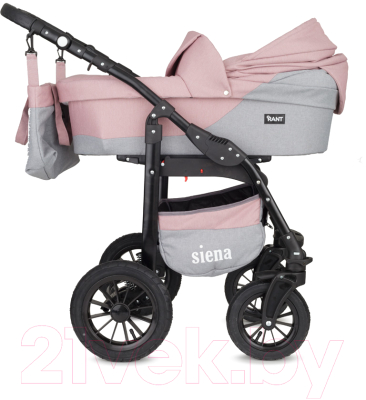Детская универсальная коляска Rant Siena 2 в 1 (07, серый/розовый)