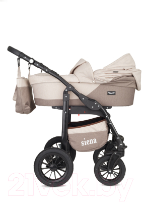 Детская универсальная коляска Rant Siena 3 в 1 (02, коричневый/бежевый)