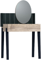 Туалетный столик с зеркалом Глазов Nature 43 (гаскон пайн/черный) - 