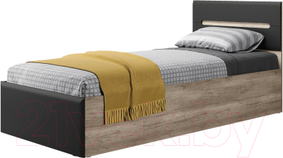 Односпальная кровать BTS Наоми КР-12 (дуб каньон/графит)