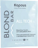 Порошок для осветления волос Kapous Blond Bar All Tech с антижелтым эффектом (30г) - 
