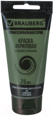 

Акриловая краска Brauberg, Зеленый, Art Classic / 191106