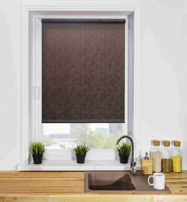 Рулонная штора Lm Decor Жаккард LM 66-28 160x170 (коричневый)