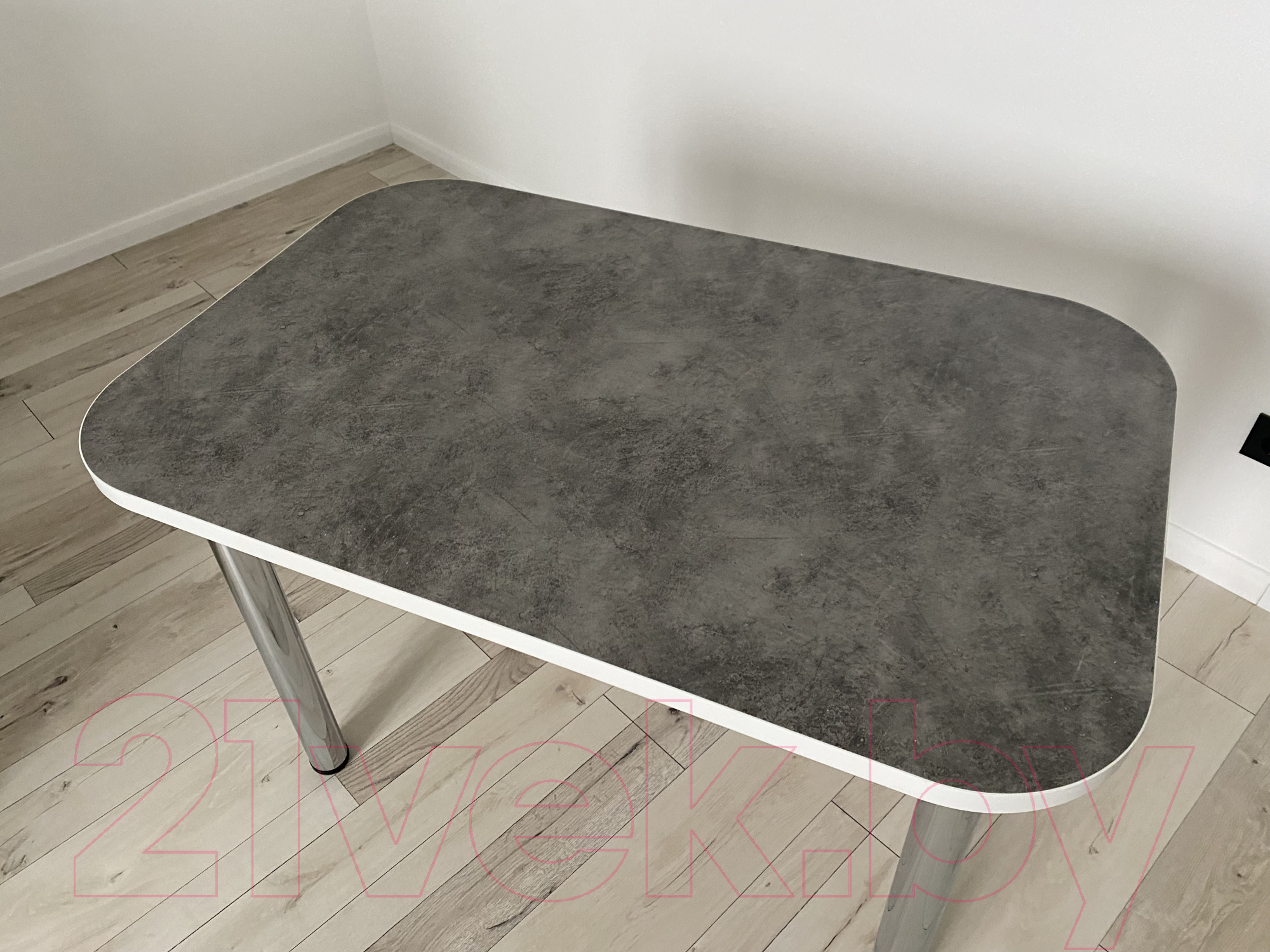 Обеденный стол Senira Р-001-02 (бетон/хром)