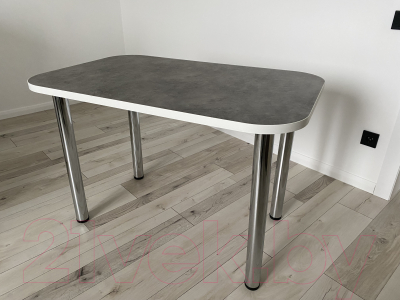 Обеденный стол Senira Р-001-01 (бетон/хром)