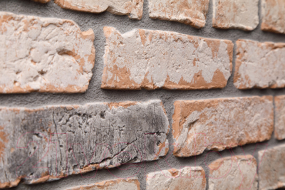 Декоративный камень бетонный Petra Скандинавский кирпич 10П1.Т (охра/белый/серый)