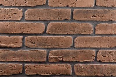 Декоративный камень бетонный Petra Скандинавский кирпич 10П4 (коричневый)