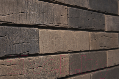 Декоративный камень бетонный Petra Клинкерный кирпич 15П5 (коричневый/темно-серый)
