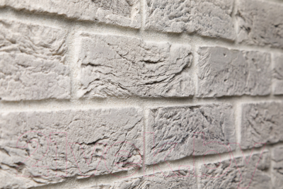 Декоративный камень бетонный Petra Клинкерный кирпич 17П1 (белый/светло-серый)