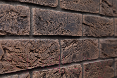 Декоративный камень бетонный Petra Клинкерный кирпич 17П5 (темно-коричневый)