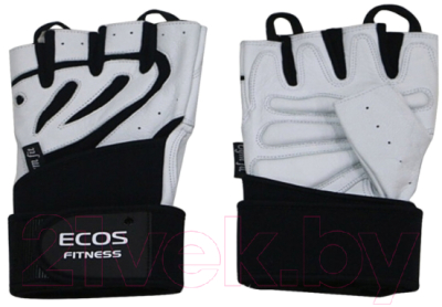 Перчатки для пауэрлифтинга ECOS SB-16-1063 / 005340 (XL, черный/белый)
