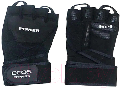 Перчатки для пауэрлифтинга ECOS SB-16-1057 / 005333 (S, черный)