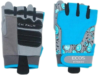 Перчатки для фитнеса ECOS SB-16-1735 / 005319 (S, голубой/принт) - 
