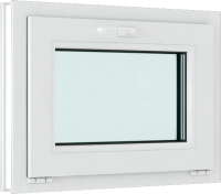 Окно ПВХ Rehau Elementis Kale Фрамужное открывание 2 стекла (500x700x60) - 