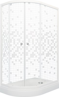 

Душевой уголок, Коралл А Мозаика 120x80 R