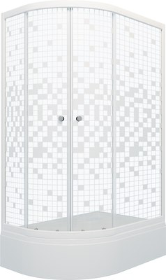 

Душевой уголок, Коралл В Мозаика 120x80 R