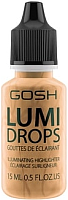Хайлайтер GOSH Copenhagen Lumi Drops флюид 014 Gold (15мл) - 