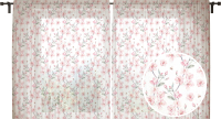 Гардины JoyArty Розовые цветы / tul_50094V1 (2шт, 145x180) - 