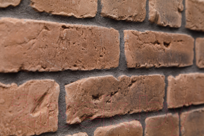 Декоративный камень бетонный Petra Скандинавский кирпич 10П4.Т (коричневый)
